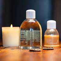 bottles of massage oil