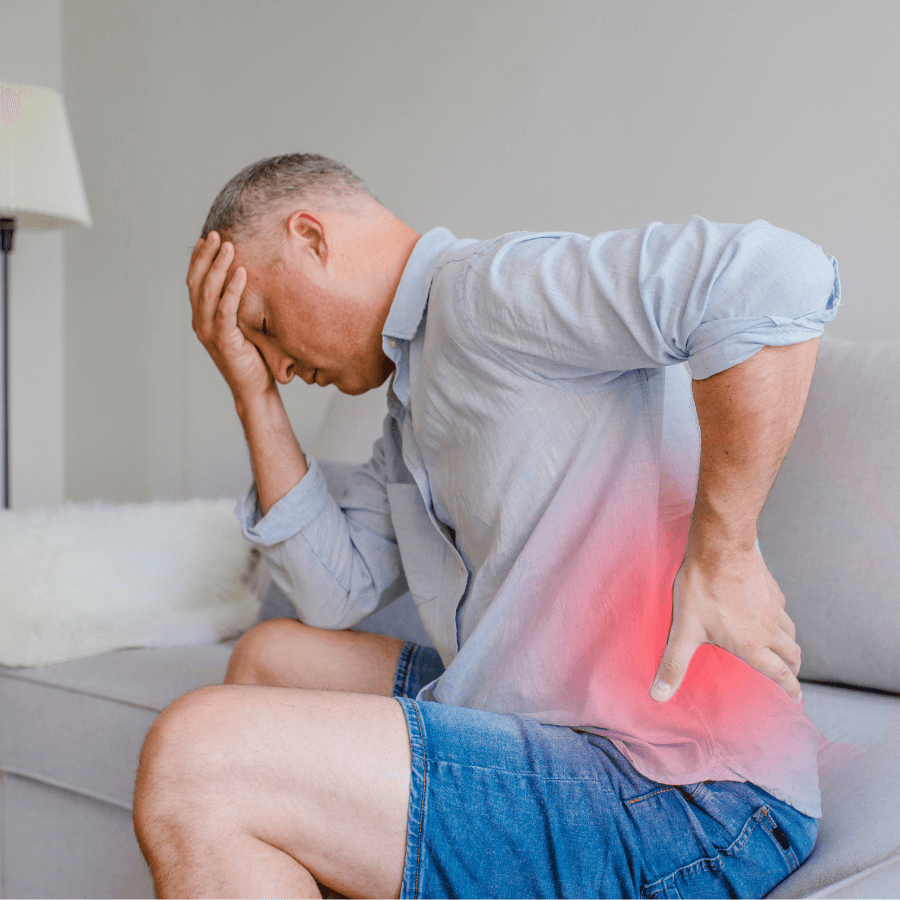 man with back pain